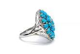Heritage Gems Sterling Silver Sleeping Beauty Turquoise "Signature" Ring, Size 8